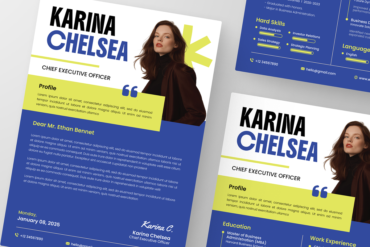 Blue Green Modern Corporate Resume, a Resume Template by Annora Studio (Photo 6 of 6)