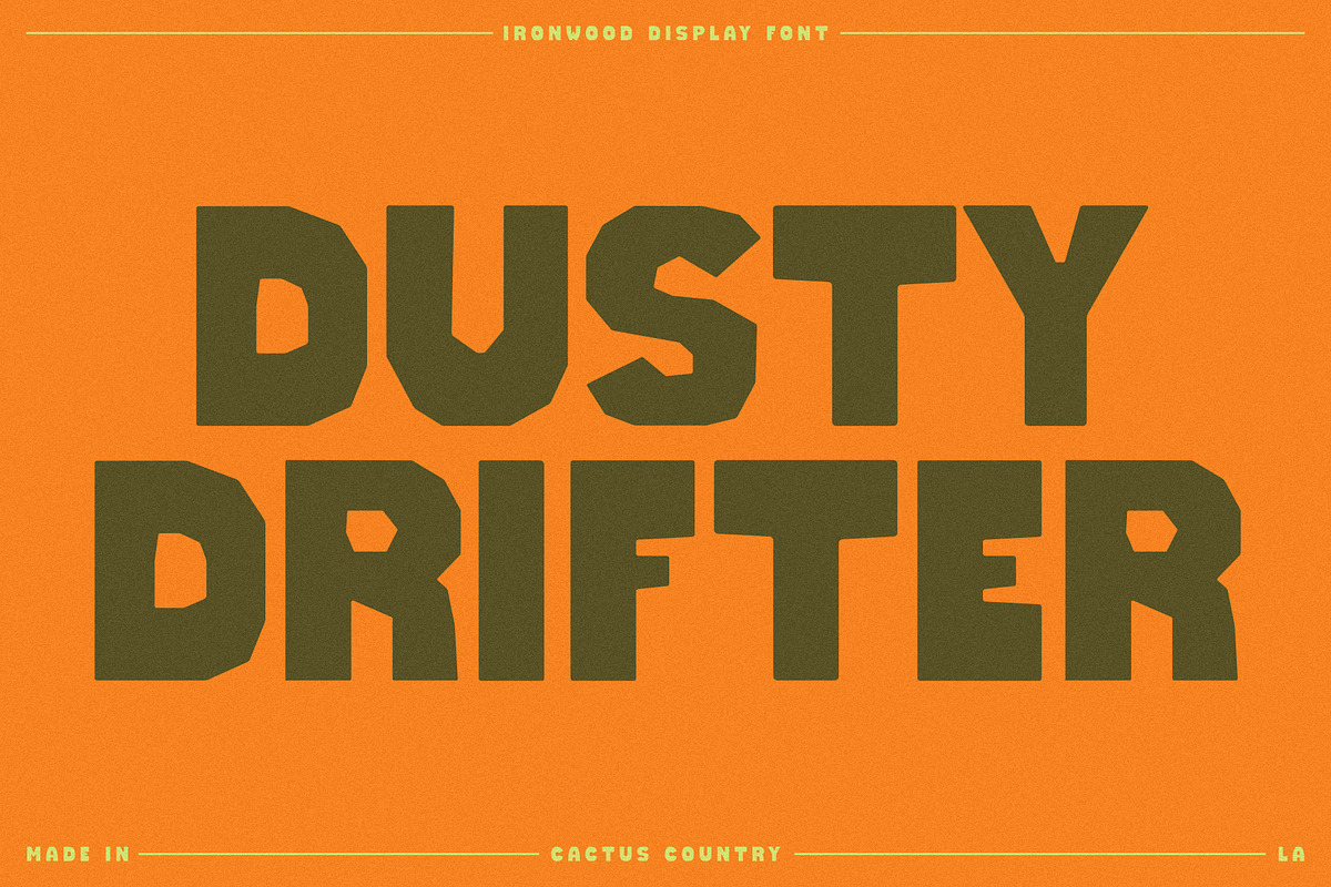 Ironwood Display Font, a Serif Font by Cactus Country (Photo 5 of 5)