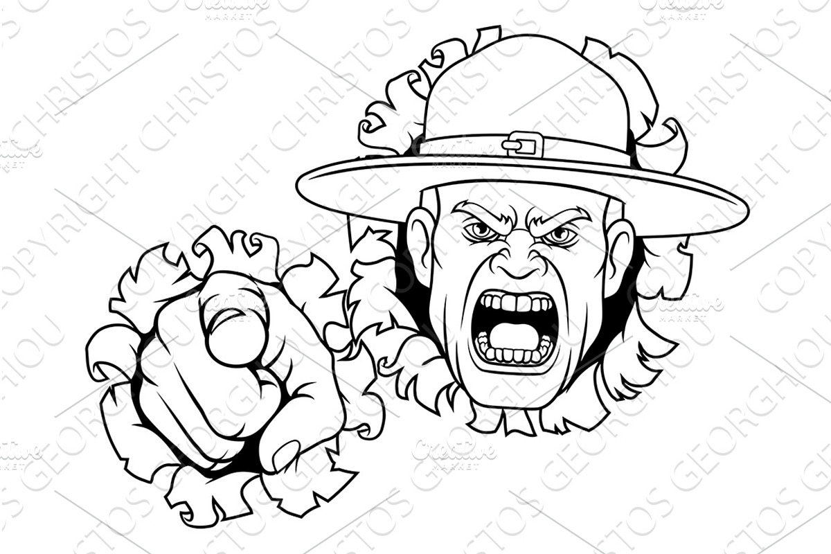 Drill Instructor Sergeant Bootcamp, an Animal Illustration by Christos Georghiou