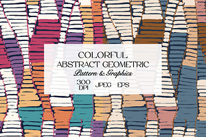 Colorful Abstract Geometric Pattern, a Pattern Graphic by StudioGlouna