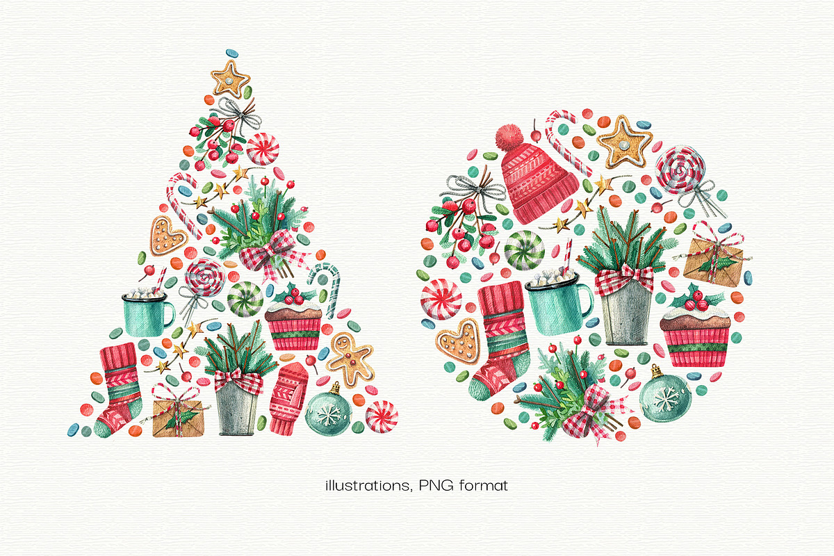 Christmas Collection, a Decorative Illustration by Watercolor by Tonia Tkach (Photo 6 of 9)