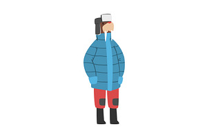Walrus Wearing Warm Jacket and Hat, an Animal Illustration by TopVectors