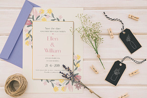 Beautiful Flowers wedding invitation, an Invitation Template by Workhu