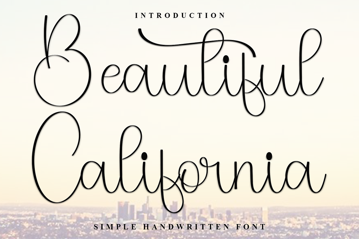 Beautiful California, a Handwritten Font by InermediaSTUDIO (Photo 1 of 8)