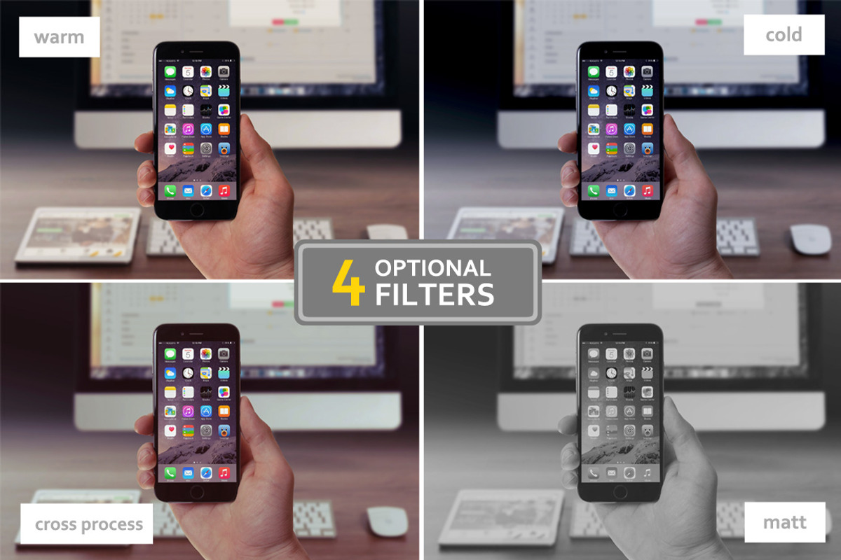 Handheld Device Mockups, an iPhone Mockup by h3design (Photo 6 of 6)