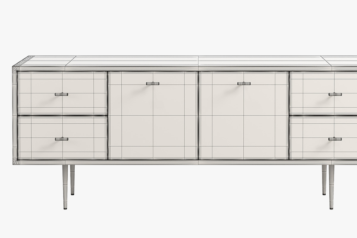 Joybird Aaro Small Media Console, a Furniture 3D Model by 3dmitruk (Photo 9 of 10)
