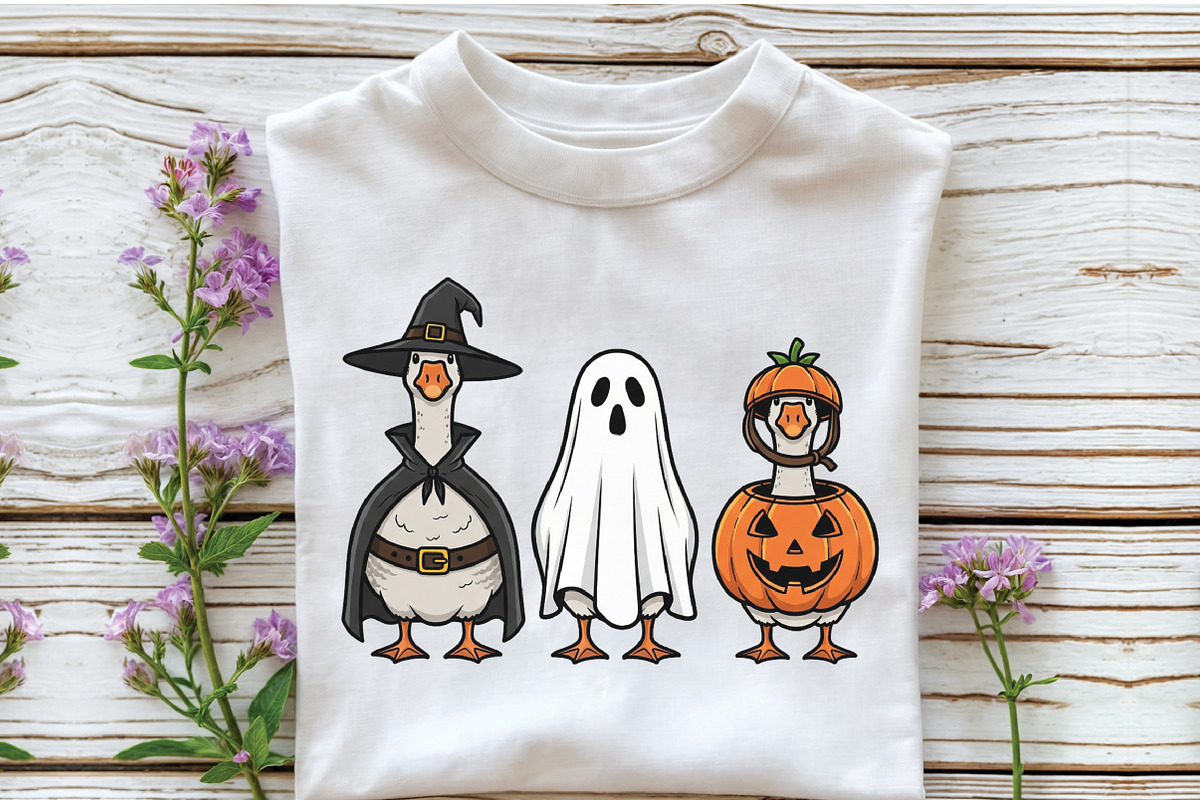 Ghost Goose Halloween Pumpkin Witch, an Illustration by Craft Nest (Photo 4 of 7)