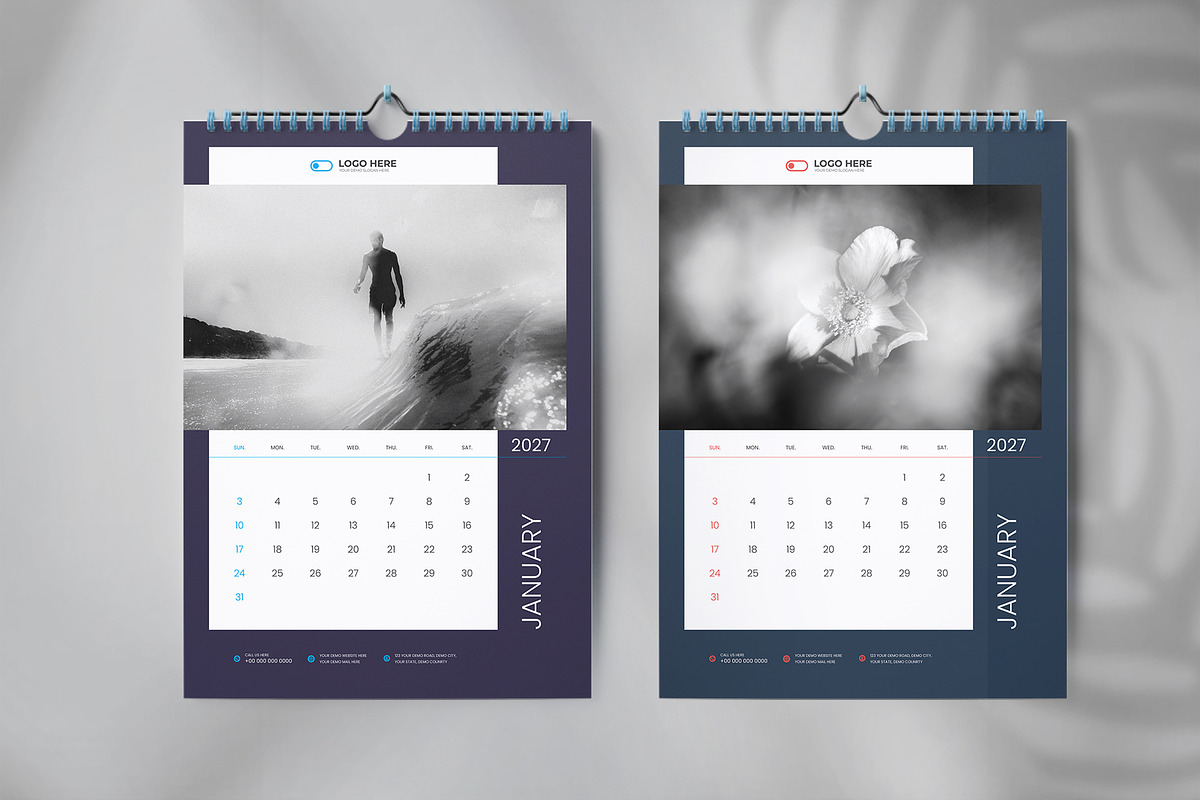 2027 Calendar template, a Stationery Template by Tanmoy Topu (Photo 1 of 3)