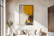Framed Poster Living Room Template, an Advertising Mockup by The Rose Project (Thumbnail 2 of 3)