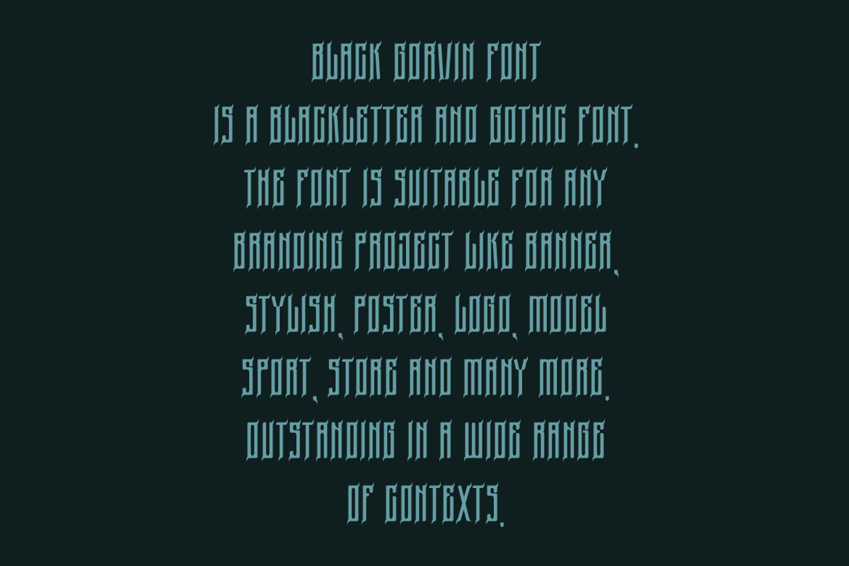 Black Gorvin, a Blackletter Font by QR Design Studio (Photo 4 of 6)