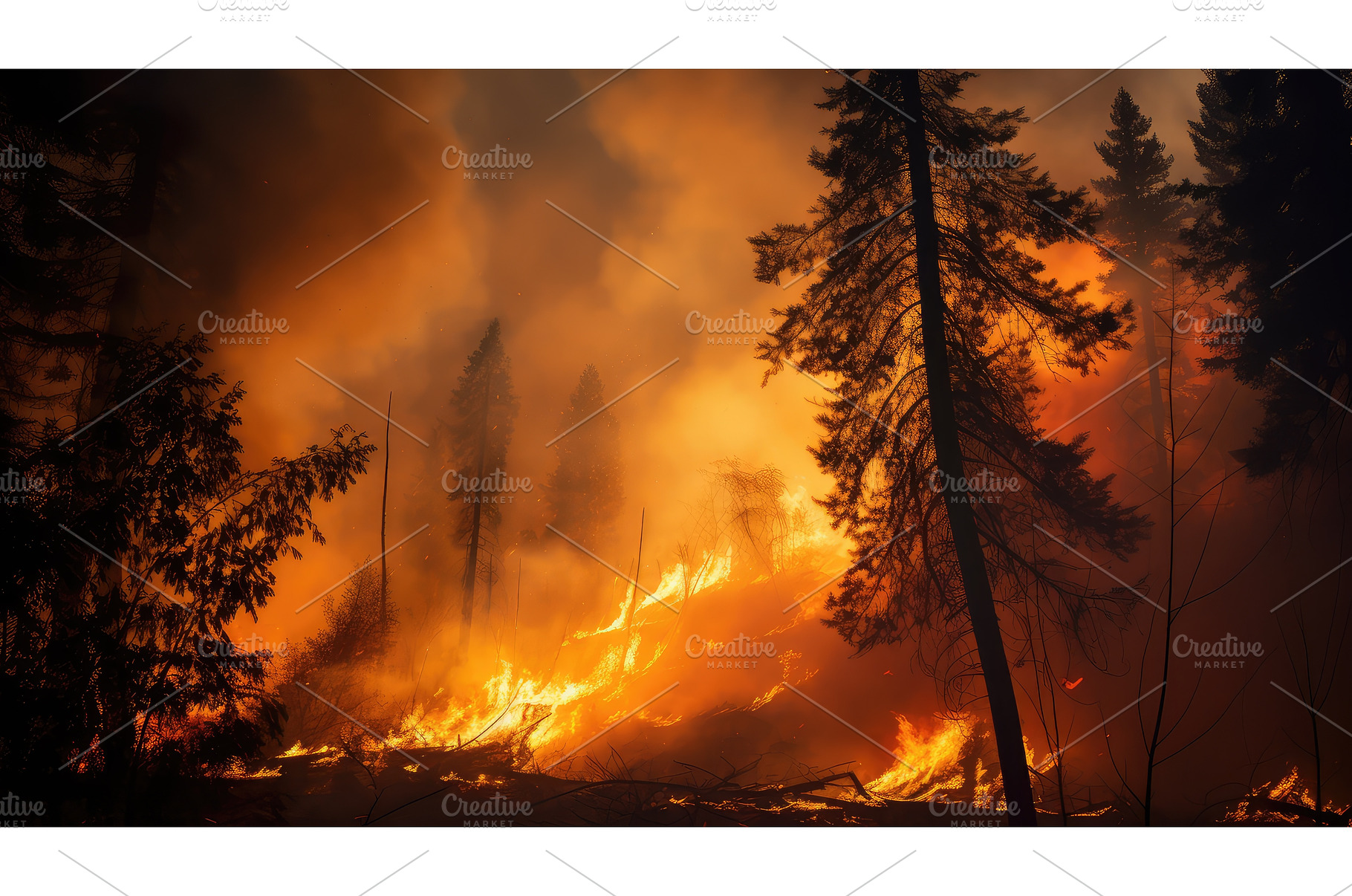 fire smoke light ai generated, a Nature Photo by pikepicture