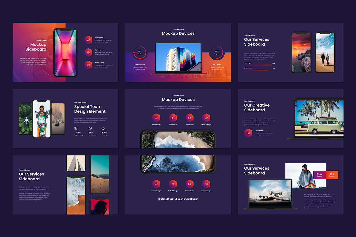 HEXA Presentation Template Design, a Presentation Template by Rocketstill (Photo 14 of 16)