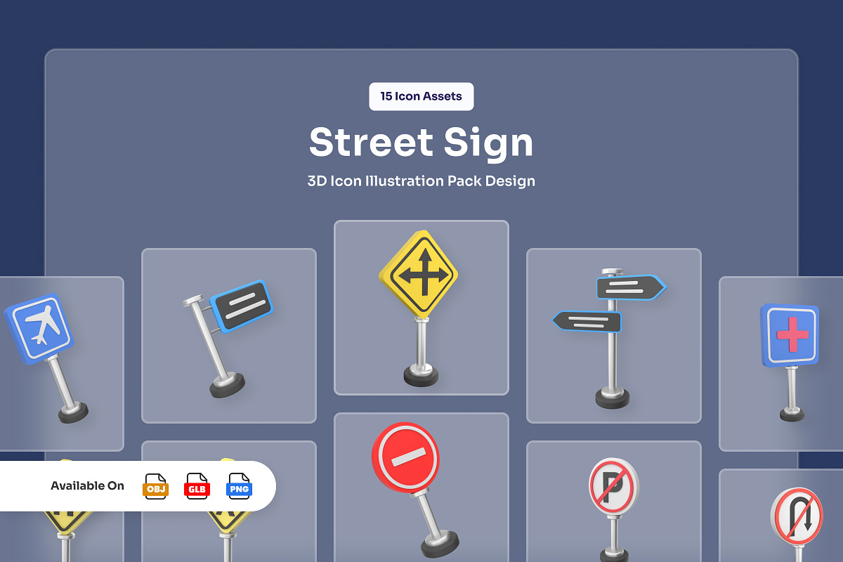 Signa - Urban Navigation 3D Icons, a Transportation Illustration by twinstd (Photo 1 of 6)