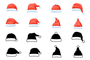 Christmas hat. Christmas hat set., an Icon by Mark Skitsky