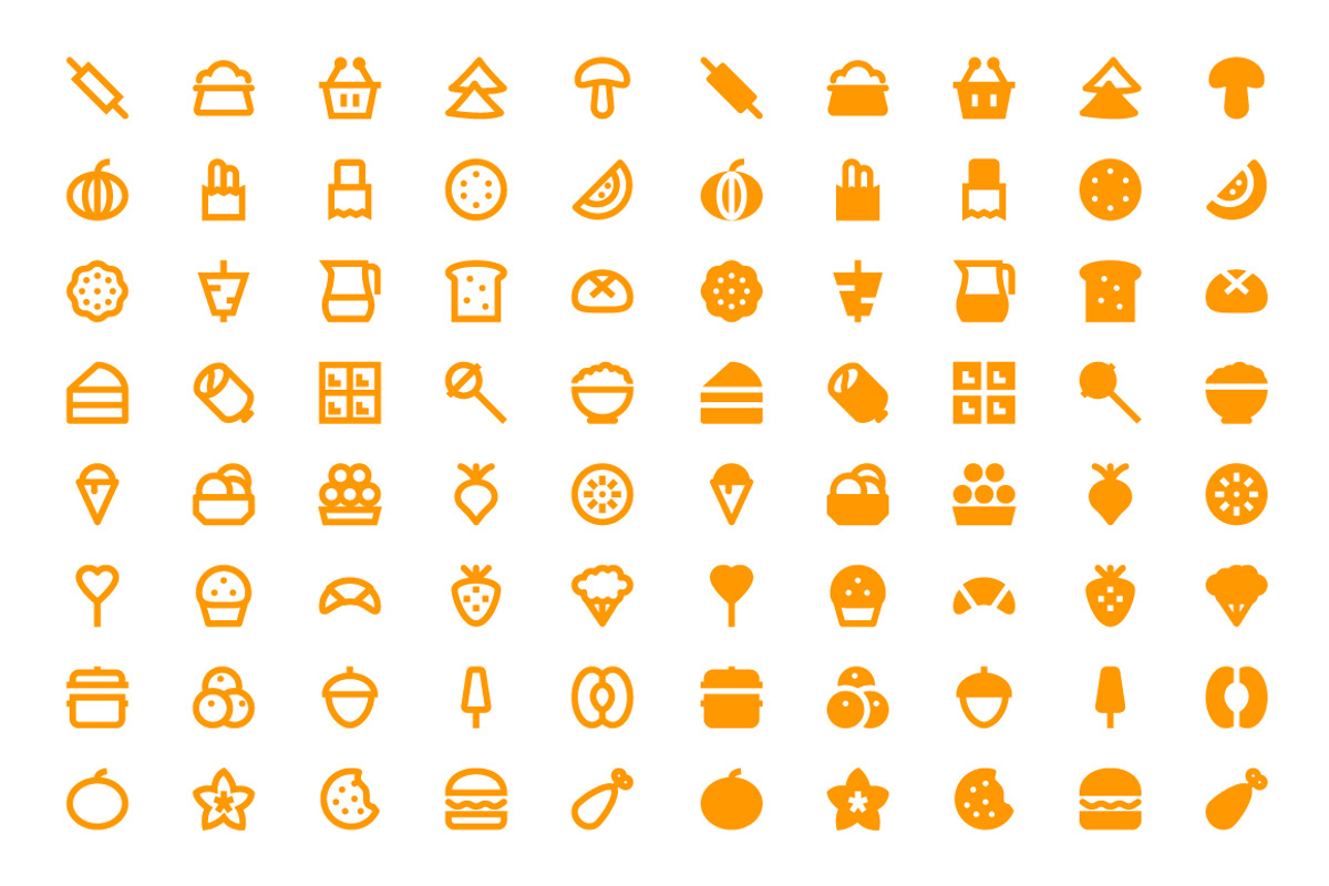 340 Food and Drinks Material Icons, a Solid Icon by Creative Stall (Photo 6 of 7)