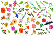 hand painted flower clip set, an Illustration by Sweet Fig (Thumbnail 2 of 2)