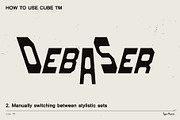Cube TM – Bouncy Brutalist font, a Font by Type Mania (Thumbnail 7 of 15)