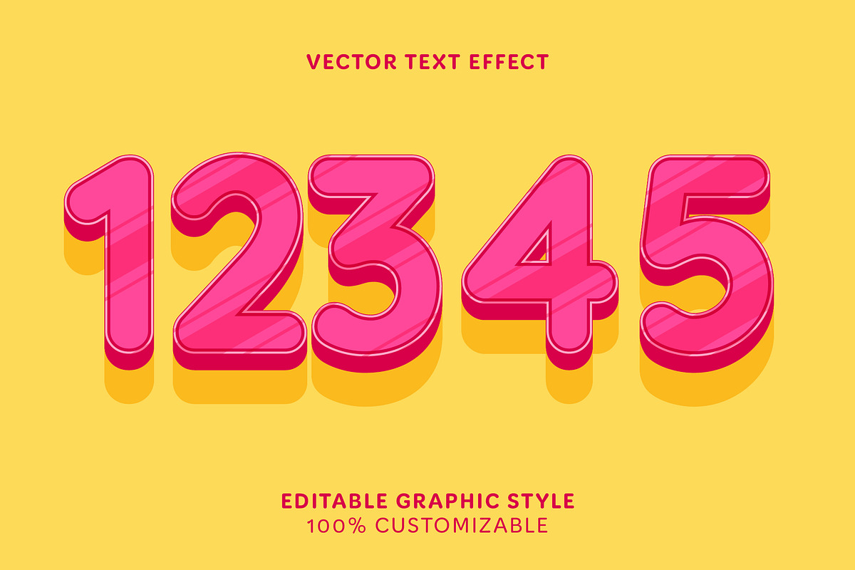Pink Glossy Rounded Text Effect preview 2