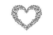 Floral Heart Frame SVG Bundle, an Illustration by Designs_River (Thumbnail 25 of 31)