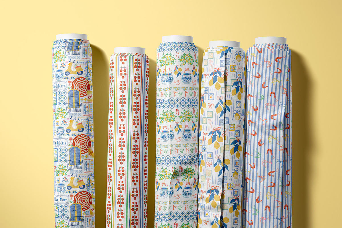 Italian summer - Dolce Vita pattern, a Pattern Graphic by Tani Kuzminka (Photo 12 of 29)