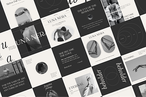 Luna Nera B&W Instagram Template