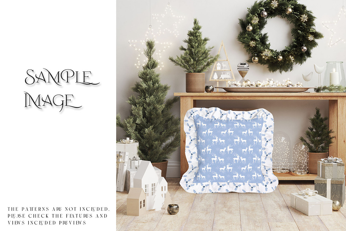Christmas Ruffle Pillow Mockups, a Product Mockup by mock-ups (Photo 8 of 12)
