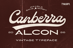 Canberra Alcon Vintage Font Duo