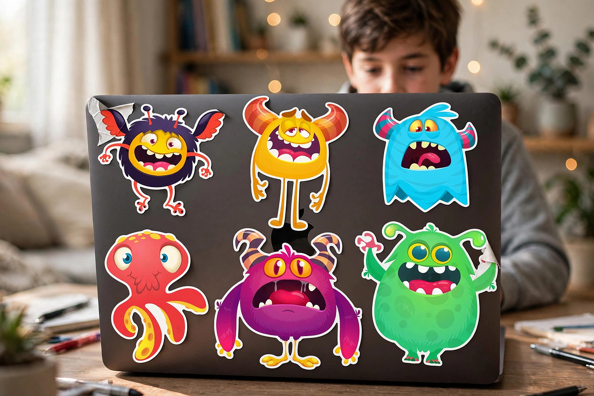 Fuzzy Fluffs - 6 Cute Monsters, a Seasonal Illustration by D R A W K M A N (Photo 5 of 9)