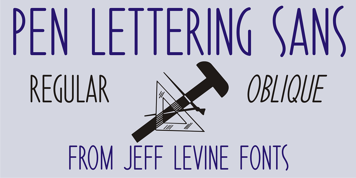 Pen Lettering Sans JNL, a Font by Jeff Levine Fonts