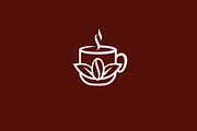 Coffee and Bean Hot Cup Drink Logo, a Branding & Logo Template by Signatoro (Thumbnail 2 of 3)