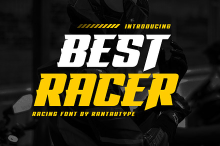 Best Racer - Racing Font, a Sans Serif Font by RantautypeStudio