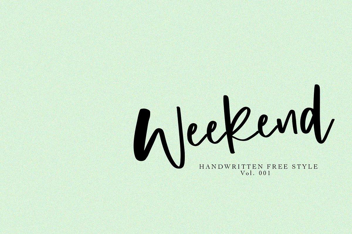 ✑Weekend | Handwritten Font, a Script Font by Artstudio (Photo 1 of 8)