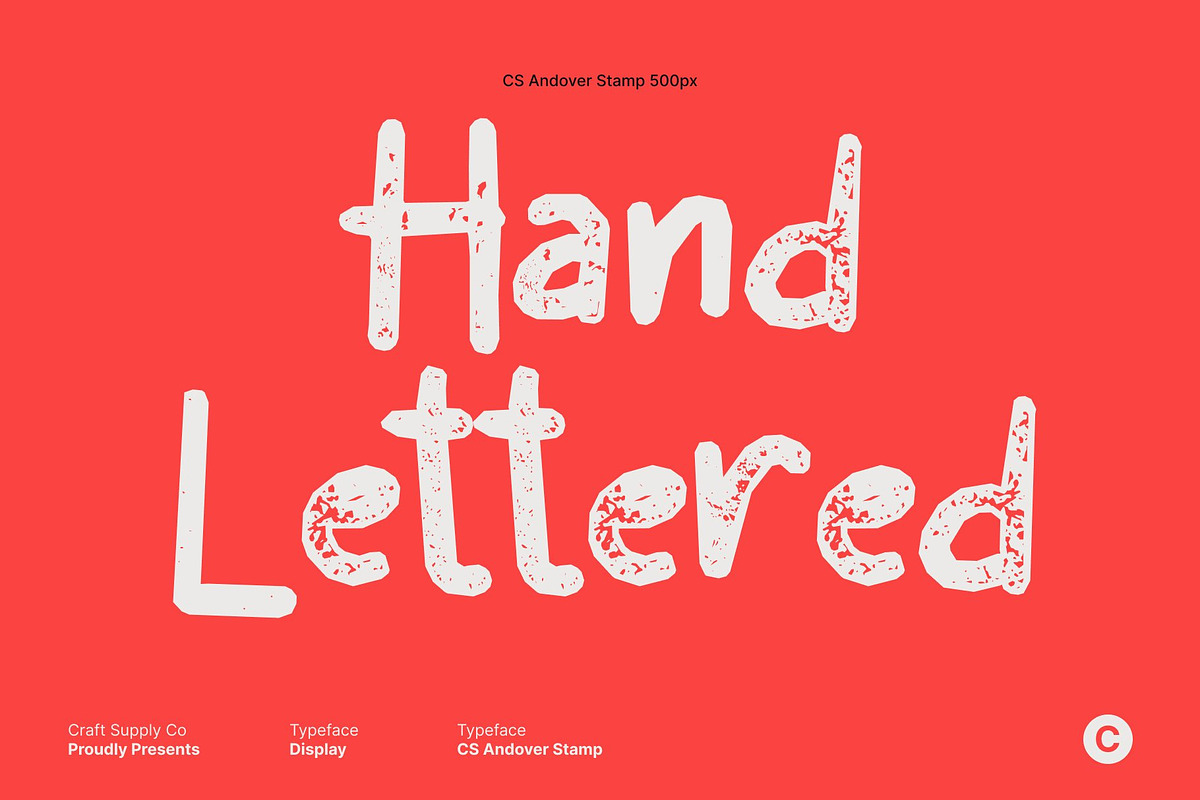 CS Andover Stamp, a Handwritten Font by Craft Supply Co. (Photo 2 of 8)