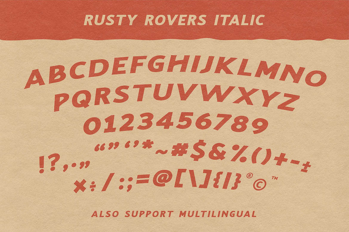Rusty Rovers - Handdrawn Typeface, a Font by Krakenbox Studio (Photo 13 of 16)