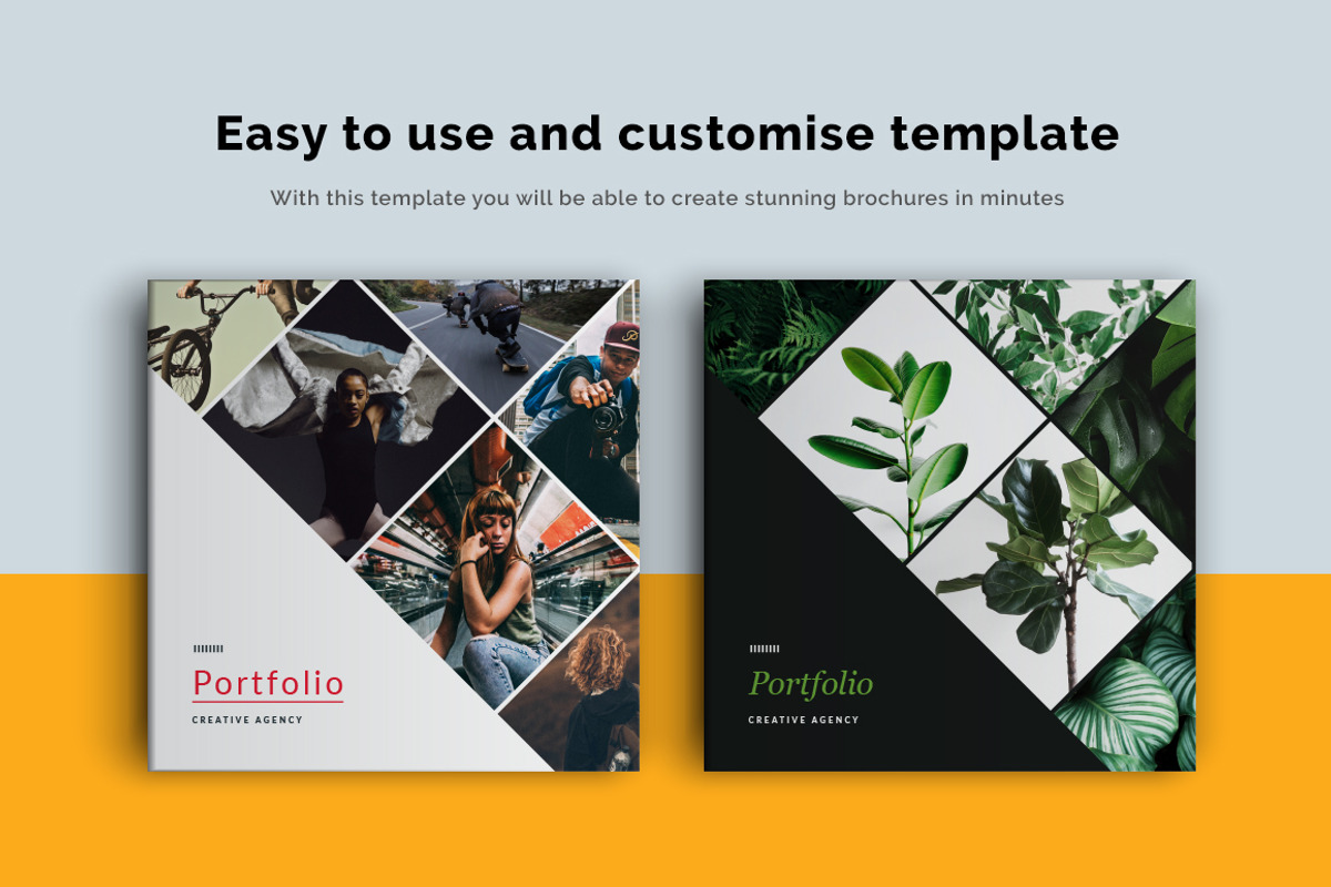 Square Portfolio Brochure Template, a Brochure Template by RWstudio (Photo 9 of 9)