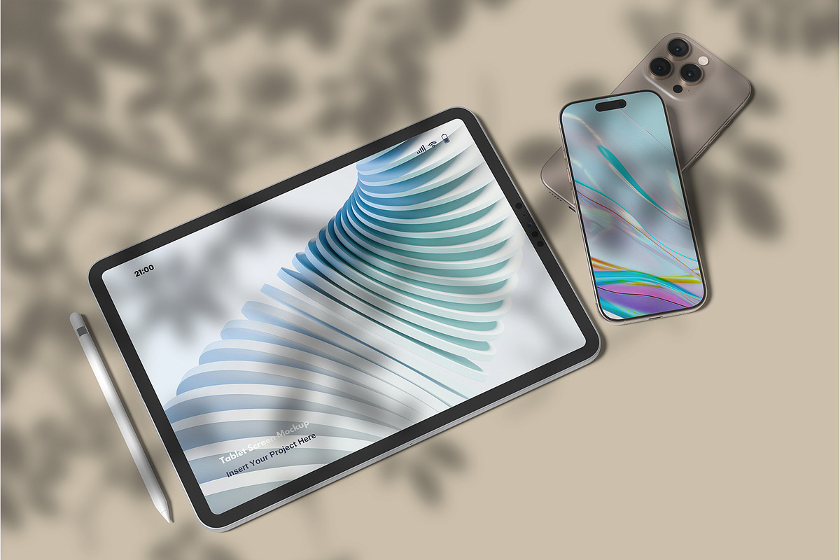 Tablet & Phone Mockup, a Device Mockup by lamorastudio (Photo 6 of 8)