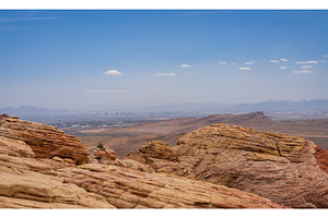 Las Vegas valley at end of Calico, a Nature Photo by Backyard Stock