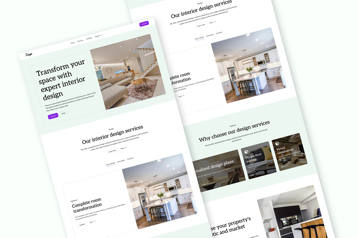 Interior - Landing Page Template preview 2
