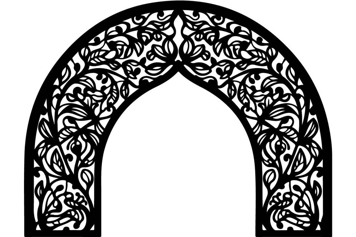 Vintage Ornamental Arch Frame Vector, a Decorative Illustration by Designer_Momina (Photo 3 of 21)