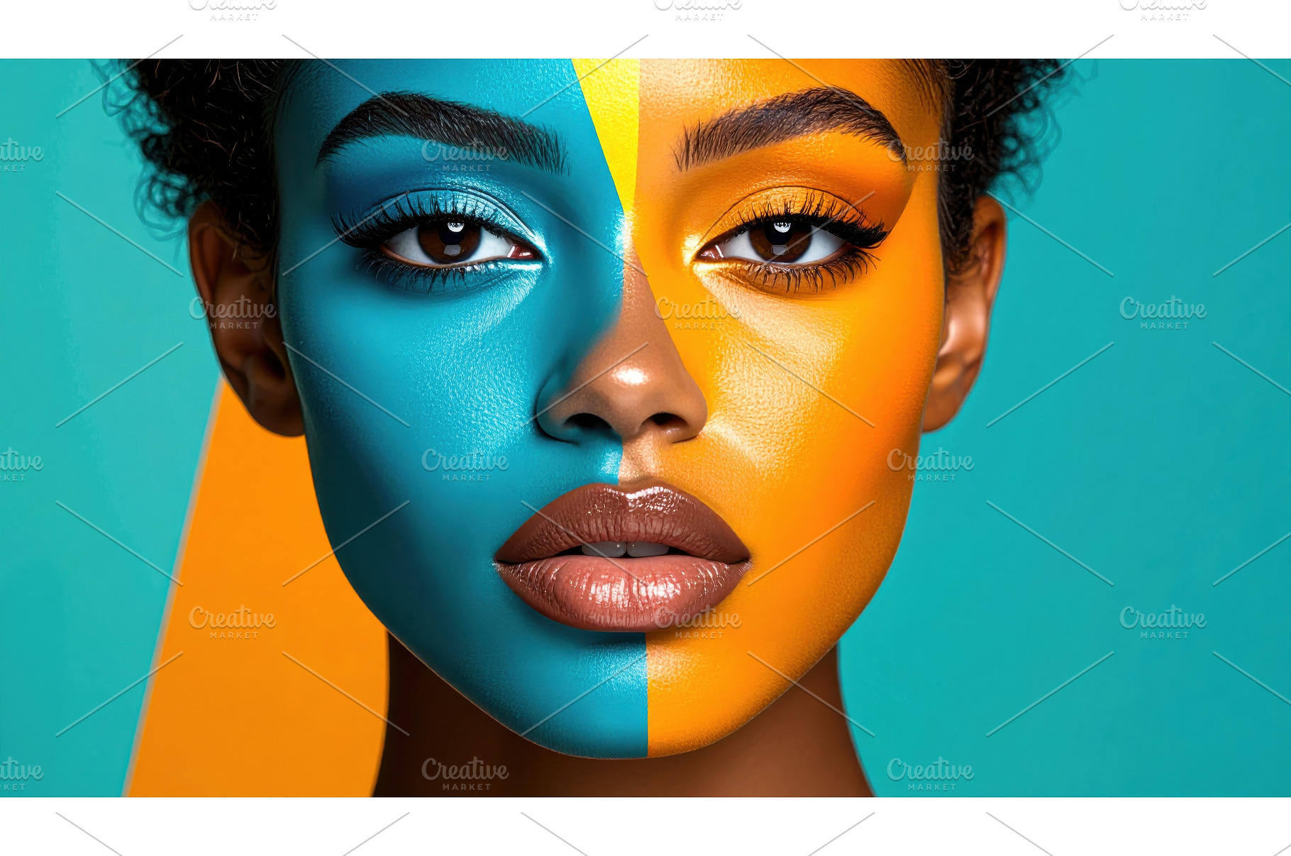 A woman’s face divided into, an Arts & Entertainment Photo by Igor Tichonow