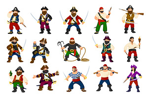 Cartoon pirate corsair characters, a Person Illustration by Buch&Bee