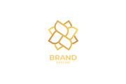 Elegant Golden Flower Logo, a Branding & Logo Template by TA Branding (Thumbnail 2 of 3)