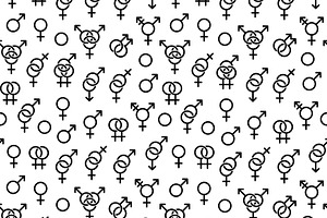 Seamless Sexuality Symbols Patterns