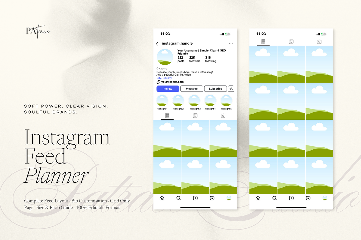 3:4 Instagram Feed Planner, a Social Media Template by Patrace Studio (Photo 3 of 4)