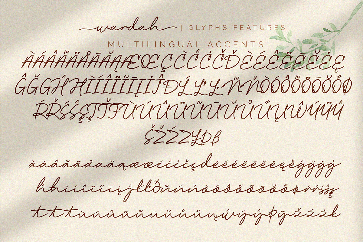 Wardah, a Script Font by Omotu Studio (Photo 10 of 12)