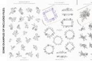Floral Line Art Bundle 700+, an Illustration by CaraulanStore (Thumbnail 5 of 7)