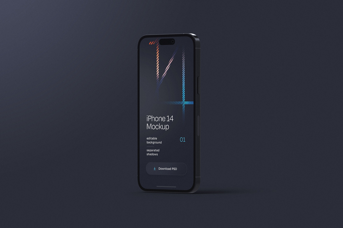 Dark iPhone 14 Pro Mockup Set, an iPhone Mockup by Deeplab (Photo 8 of 15)