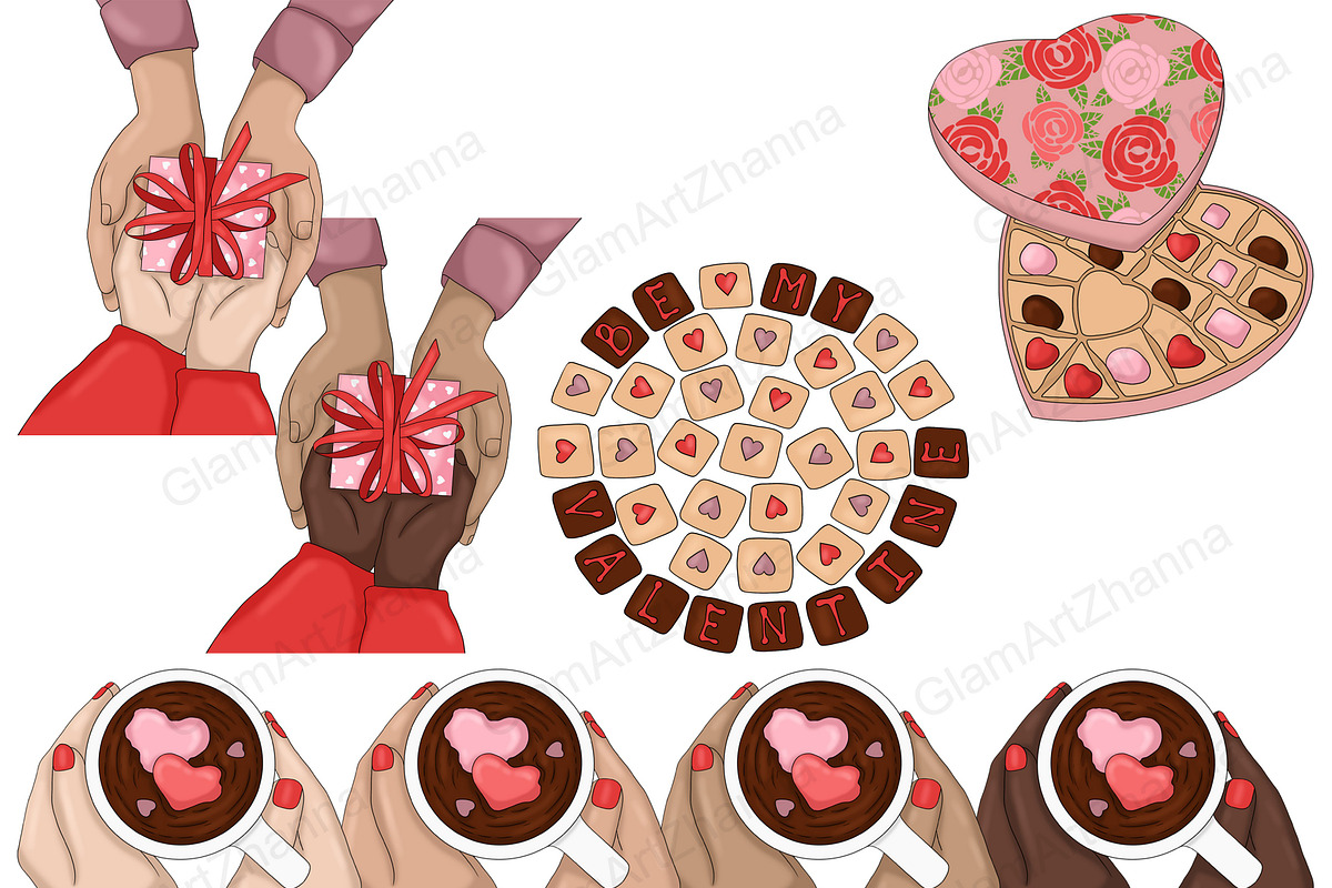 Valentine's Day Clipart, a Seasonal Illustration by GlamArtZhanna (Photo 4 of 4)