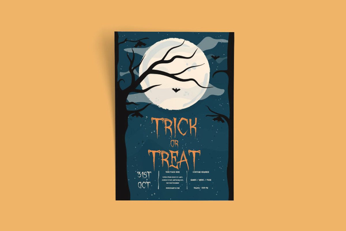 Trick or Treat Flyer, a Flyer Template by FaraHelal (Photo 1 of 3)