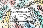 Plant Stamp brushes for Procreate, a Brush Add-On by ViktoriArt (Thumbnail 1 of 9)